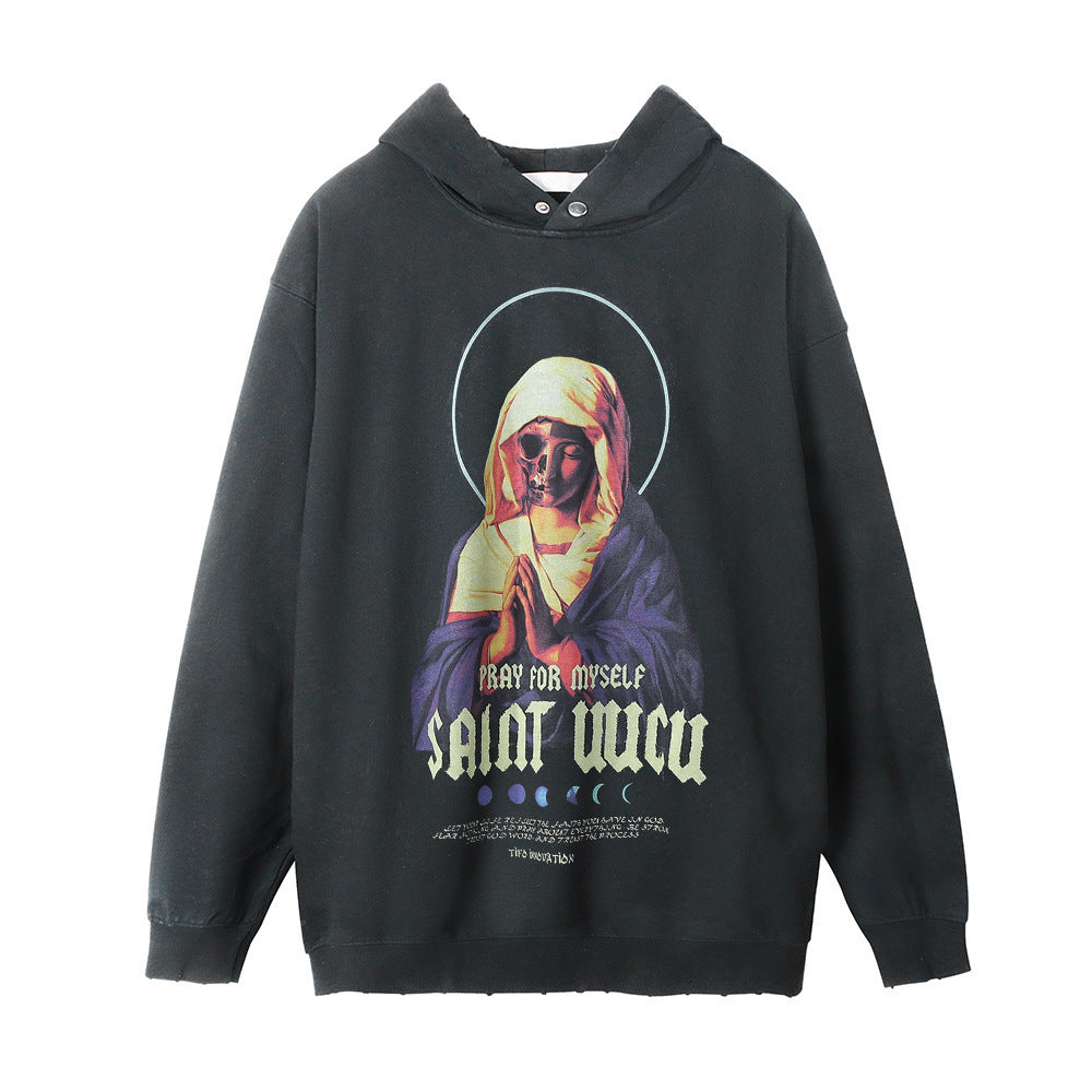 Heavy Hoodie Depressed Devil Skull