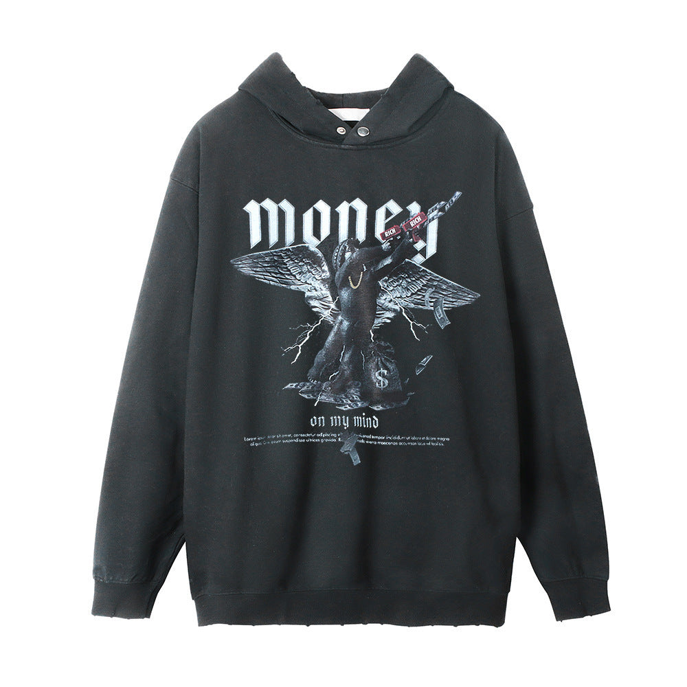 Hoodie Dark Angel Washed