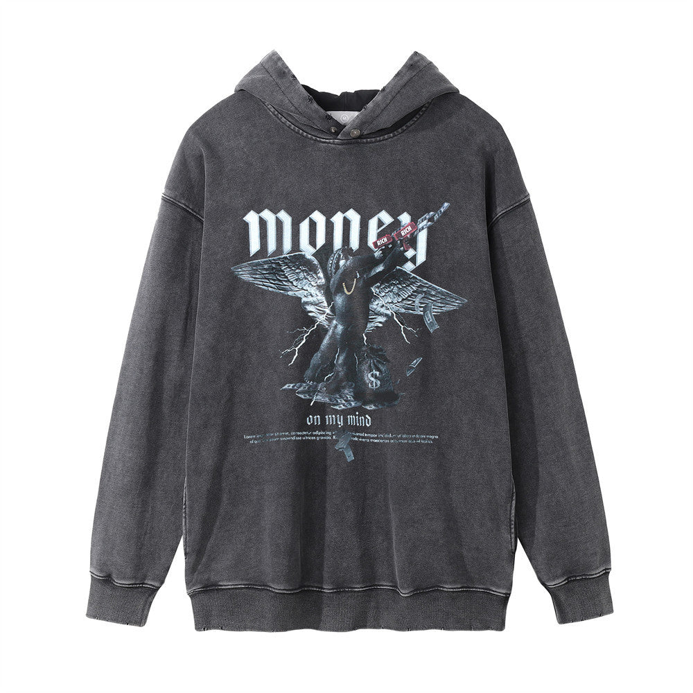 Hoodie Dark Angel Washed